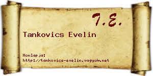 Tankovics Evelin névjegykártya